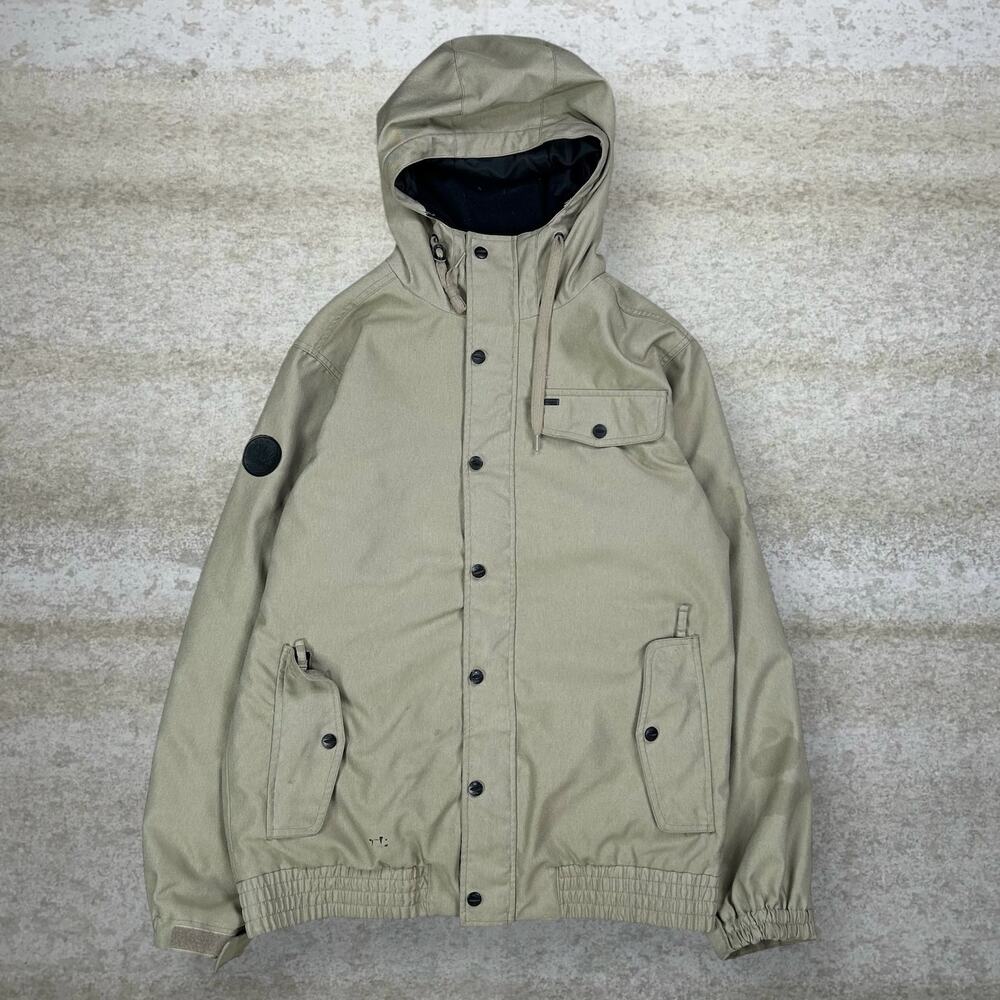 Vintage Y2K Empyre Puffer Ski Jacket Mens XL Tan Full Zip Insulated